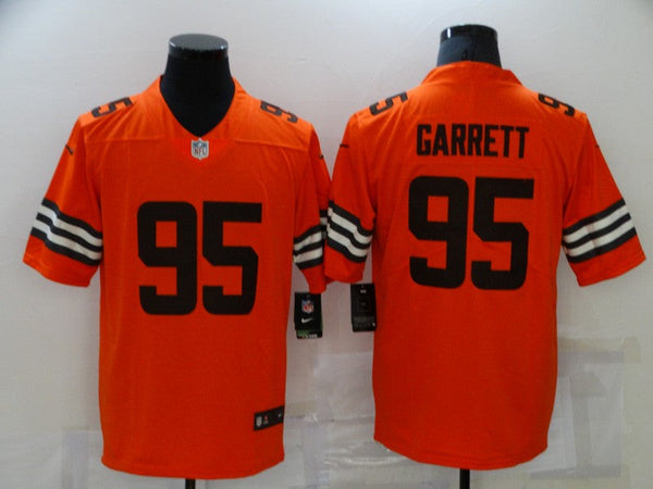 Men's Cleveland Browns Myles Garrett #95 Orange Game Jersey