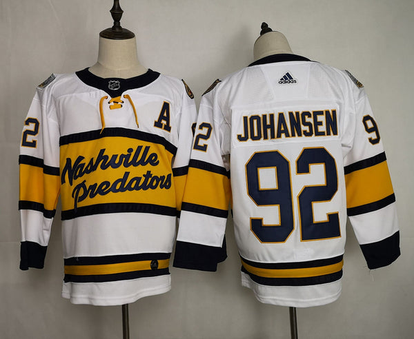 Men's Nashville Predators Ryan Johansen #92 White Breakaway Player Jersey