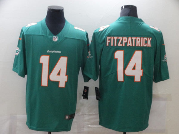 Men's Miami Dolphins Ryan Fitzpatrick #14 Green Game Jersey