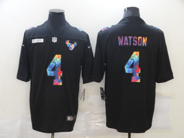 Men's Houston Texans Deshaun Watson #4 Black Game Jersey