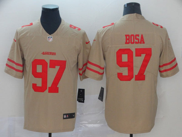 Men's San Francisco 49ers Nick Bosa #97 Gold Inverted Legend Jersey