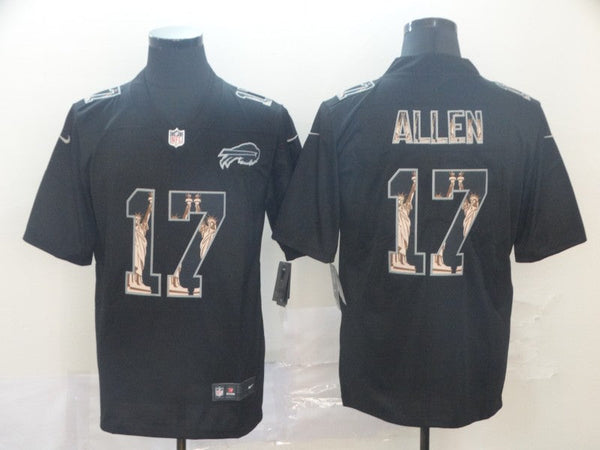 Men's Buffalo Bills #17 Josh Allen Black Alternate Player Game Jersey