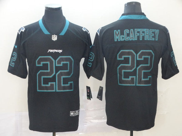 Men's Carolina Panthers Christian McCaffrey #22 Black Game Player Jersey