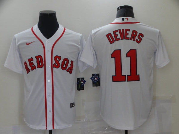 Men's Boston Red Sox Rafael Devers #11 White Replica Baseball Jersey