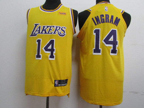 Men's Los Angeles Lakers Brandon Ingram #14 NBA Yellow Swingman Jersey