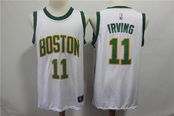 Men's Boston Celtics Kyrie Irving #11 NBA White Swingman Jersey