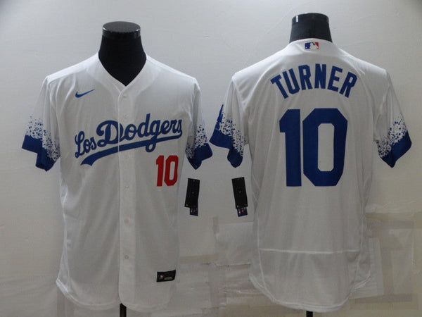 Men's Los Angeles Dodgers Justin Turner #10 White Authentic Game Jersey