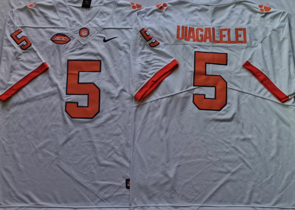 Men's Clemson Tigers D.J. Uiagalelei #5 White Game Jersey