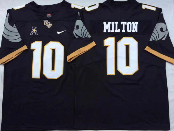 Men's UCF Knights McKenzie Milton #10 Black Player Game Jersey