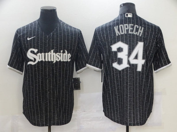 Men's Chicago White Sox Michael Kopech #34 Black Stitched Jersey