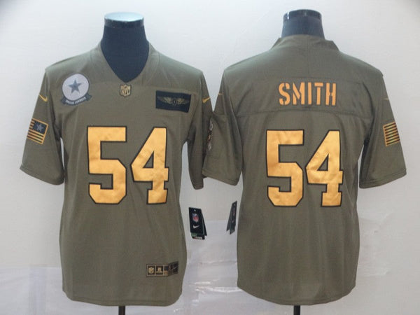 Men's Dallas Cowboys Jaylon Smith #54 Brown Game Player Jersey