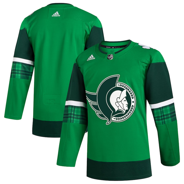 Men's Ottawa Senators Kelly Green 2023 St. Patrick's Day Primegreen Authentic Blank Jersey