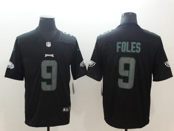 Men's Philadelphia Eagles Nick Foles #9 Black Game Player Jersey