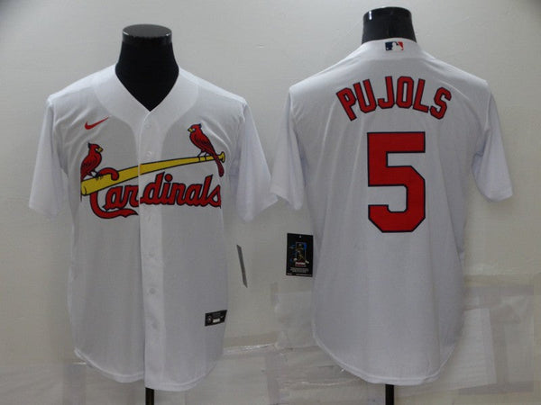 Men's St. Louis Cardinals Albert Pujols #5 White Replica Baseball Jersey