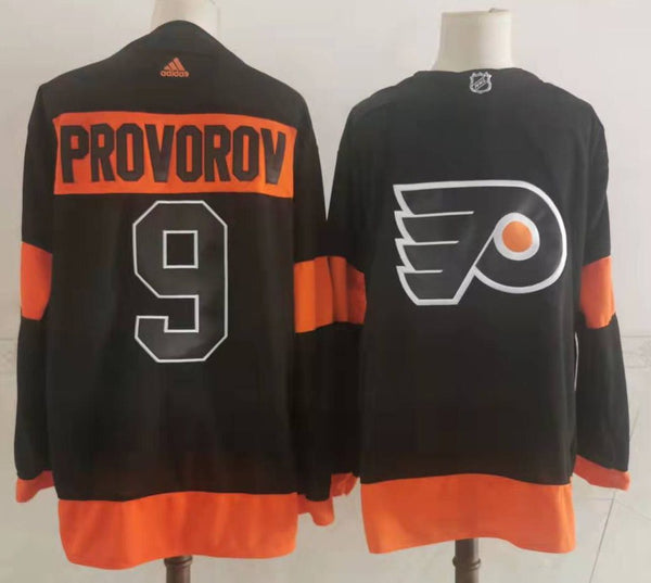 Men's Philadelphia Flyers Ivan Provorov #9 Black Player Jersey