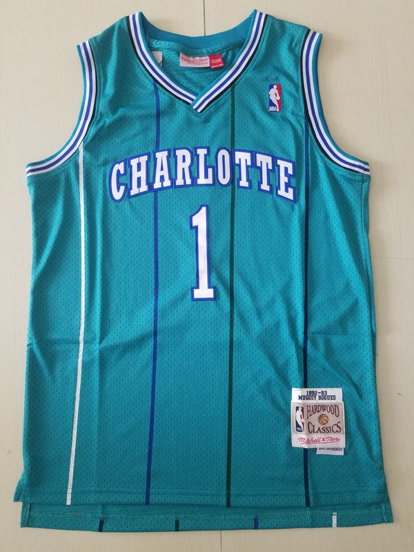 Men's Charlotte Hornets Muggsy Bogues 1992-93 Hardwood Classics Swingman Jersey