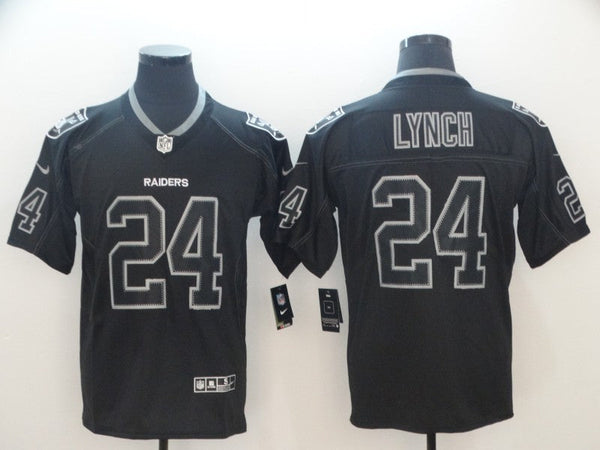 Men's Las Vegas Raiders Marshawn Lynch #24 Black Alternate Game Jersey