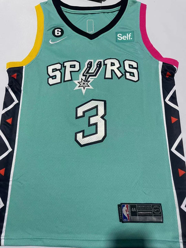 Men's San Antonio Spurs Keldon Johnson #3 Green 2022/23 Swingman Jersey