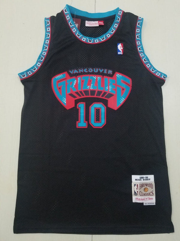 Men's Memphis Grizzlies Mike Bibby #10 Black Classics Swingman Jersey