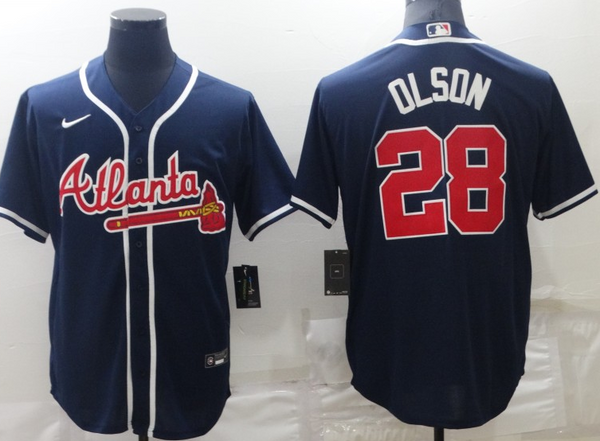 Men's Atlanta Braves Matt Olson #28 Navy Replica Jersey