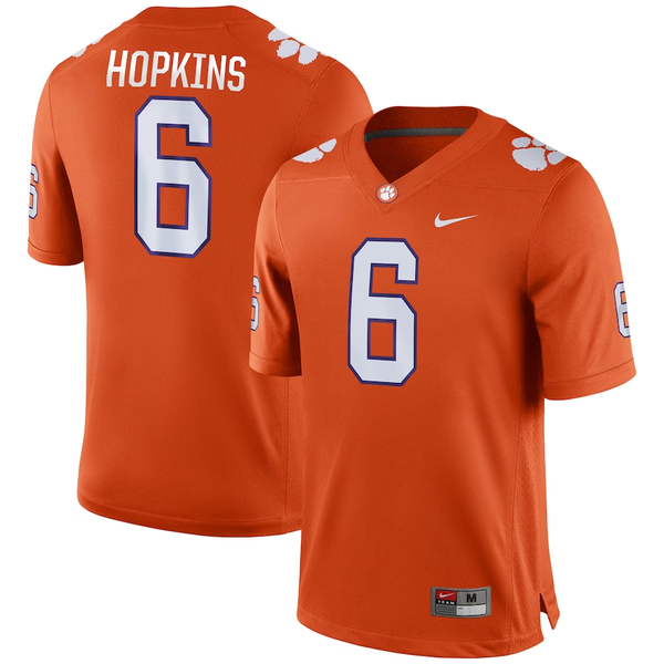 Men's Clemson Tigers DeAndre Hopkins #6 Orange Game Jersey