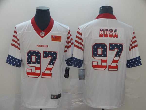 Men's San Francisco 49ers Nick Bosa #97 White Game Jersey