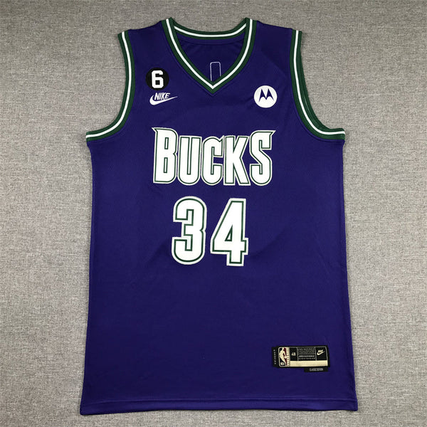 Men's Milwaukee Bucks Giannis Antetokounmpo #34 Purple 2022/23 Swingman Jersey - Classic Edition