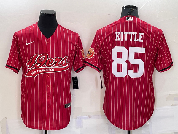 Men's San Francisco 49ers George Kittle #85 Red Player Jersey Joint Edition