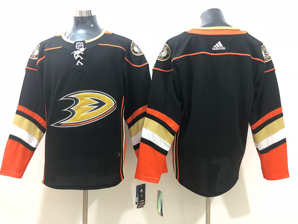 Men's Anaheim Ducks Black Breakaway Home Blank Jersey