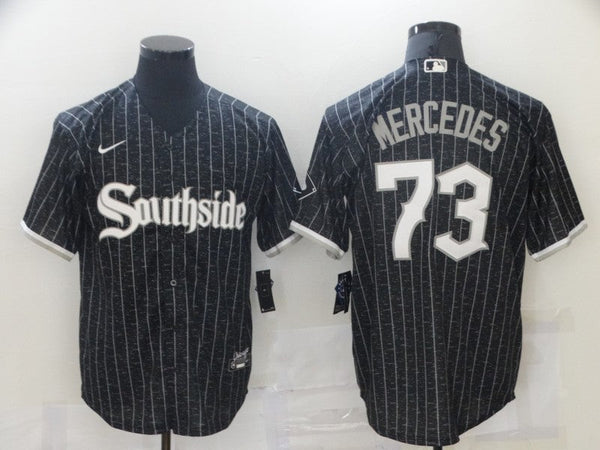 Men's Chicago White Sox Yermin Mercedes #73 Black Replica Baseball Jersey