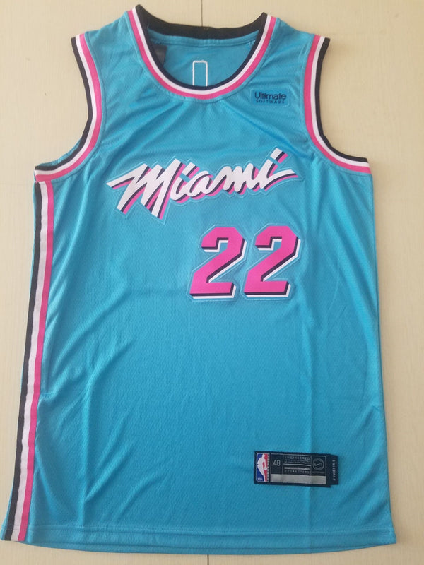 Men's Miami Heat Jimmy Butler #22 NBA Blue Swingman Jersey