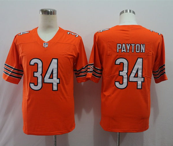 Men's Chicago Bears Walter Payton #34 Orange Player Game Jersey