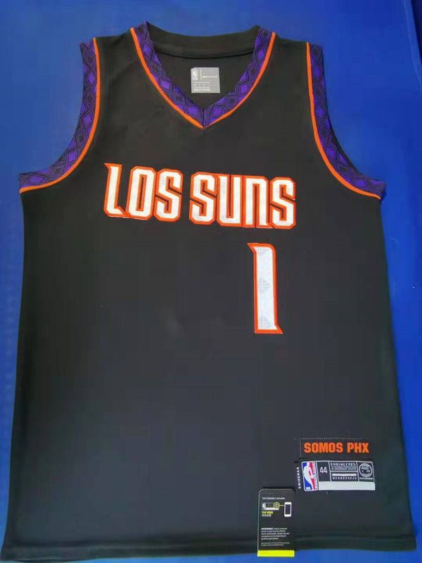 Men's Phoenix Suns Devin Booker #1 Black Replica Jersey - City Edition