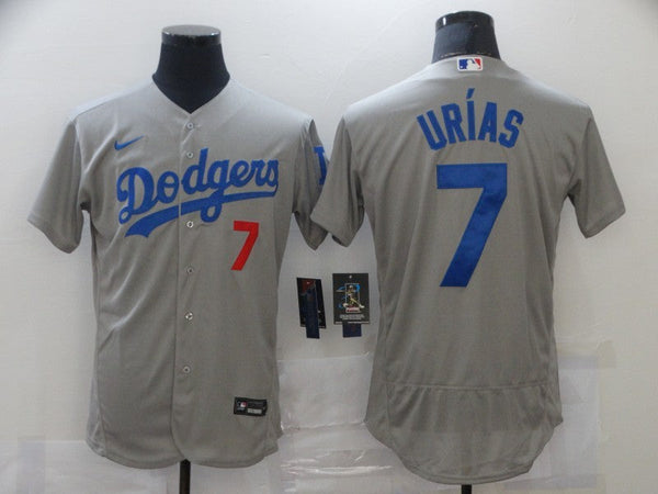 Men's Los Angeles Dodgers Julio Urias #7 Gray Replica Player Jersey