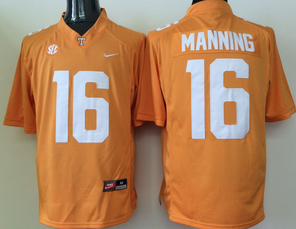 Men's Tennessee Volunteers Peyton Manning #16 Orange Player Game Jersey