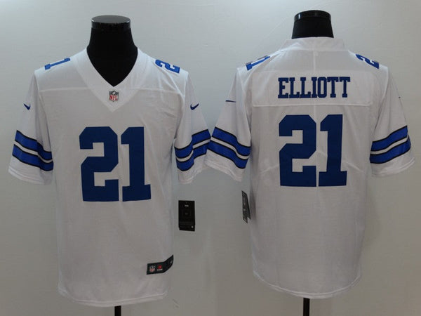 Men's Dallas Cowboys #21 Ezekiel Elliott Jersey White