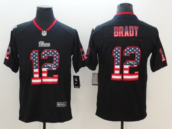 Men's New England Patriots #12 Tom Brady Black Alternate Game Jersey