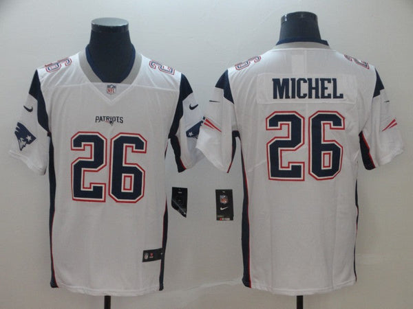 Men's New England Patriots Sony Michel #26 White Game Jersey