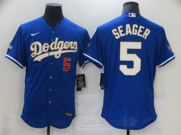 Men's Los Angeles Dodgers Corey Seager #5 Blue Player Jersey