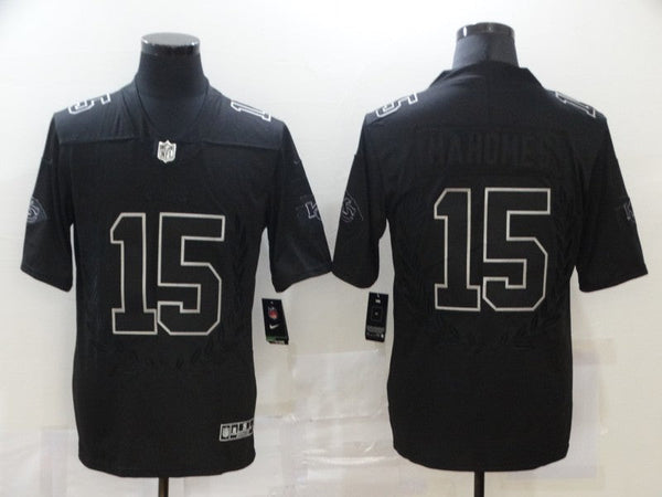 Men's Kansas City Chiefs #15 Patrick Mahomes Black Alternate Game Jersey