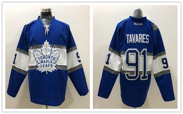 Men's Toronto Maple Leafs John Tavares #91 Blue Player Jersey