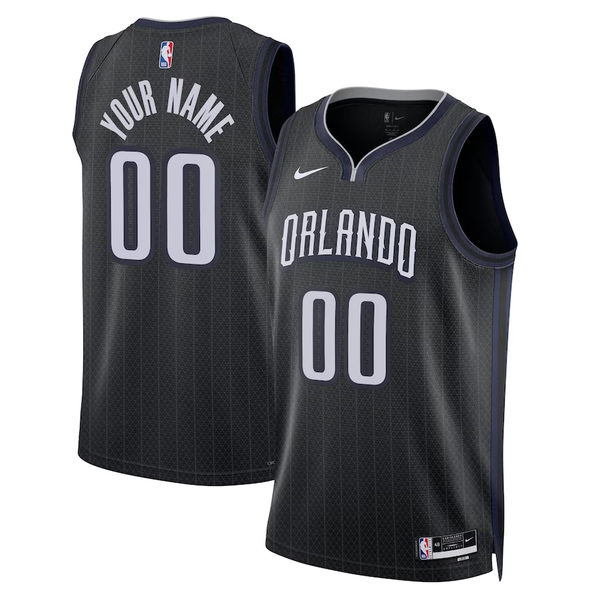 Men's Orlando Magic Black 2022/23 Swingman Custom Jersey - City Edition