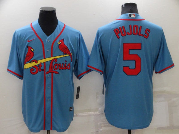 Men's St. Louis Cardinals Albert Pujols #5 Blue Replica Baseball Jersey