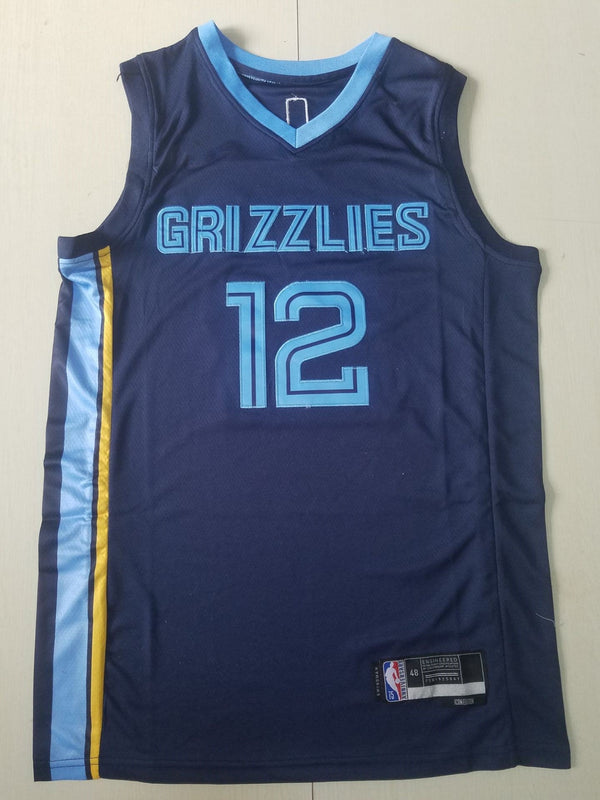 Men's Memphis Grizzlies Ja Morant #12 Navy Fast Break Replica Jersey