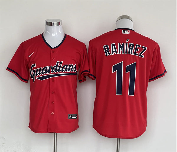 Men's Cleveland Guardians Jos¨¦ Ram¨ªrez Nike Red Replica Player Jersey