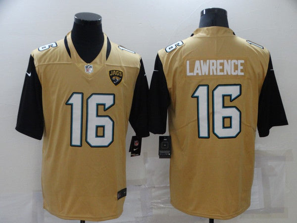 Men's Jacksonville Jaguars Trevor Lawrence #16 Gold Inverted Legend Jersey