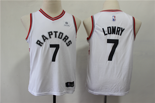 Men's Toronto Raptors Kyle Lowry #7 NBA White Replica Player Team Jersey