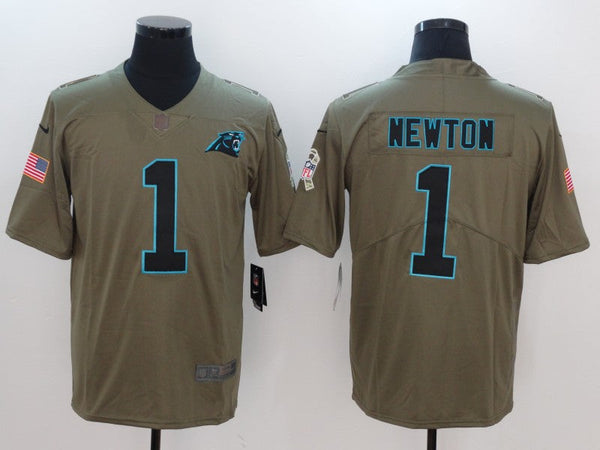 Men's Carolina Panthers Cam Newton #1 Brown Game Player Jersey