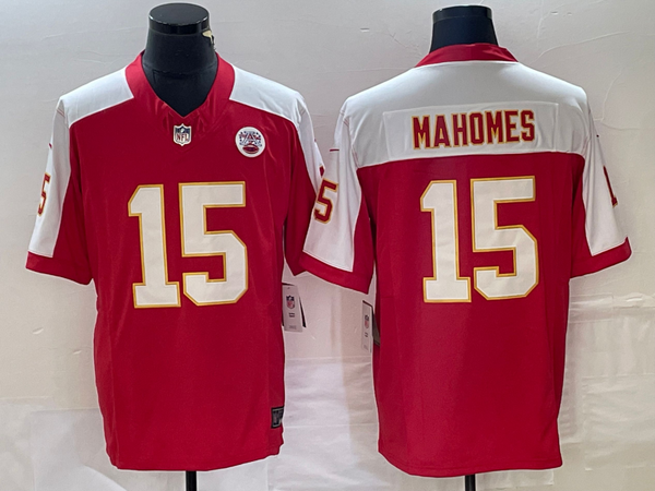 Men's Kansas City Chiefs Patrick Mahomes #15 Red Vapor F.U.S.E. Limited Jersey