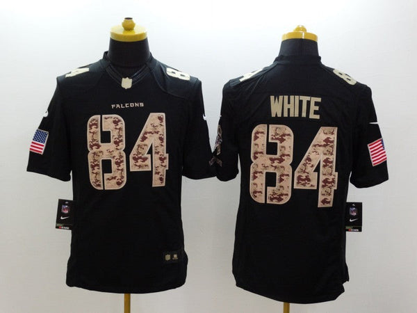 Men's Atlanta Falcons Roddy White #84 Black Game Player Jersey